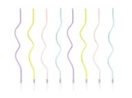 Dekoracje i nakrycia stołu na imprezę - Party Deco Świeczki urodzinowe zakręcone pastelowe - 14 cm - 8 szt. SCS-10-000 - miniaturka - grafika 1