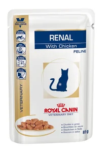 Royal Canin Veterinary Diet Feline Renal Kurczak Saszetka 85g - Mokra karma dla kotów - miniaturka - grafika 3