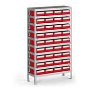 Szafy i regały magazynowe - B2B Partner Regał z pojemnikami plastikowymi Shelfpoj., 1600x800x400 mm, 36x poj (555292) - miniaturka - grafika 1
