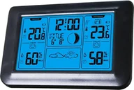 Stacje pogodowe - Wielofunkcyjna stacja pogodowa ELBE WSM500 czarna - miniaturka - grafika 1
