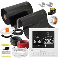 Ogrzewanie podłogowe - Folia grzewcza na podczerwień MISSION AIR Black Gold PTC 160W/m² (2mb x 50cm) + regulator Taurus Biały - miniaturka - grafika 1