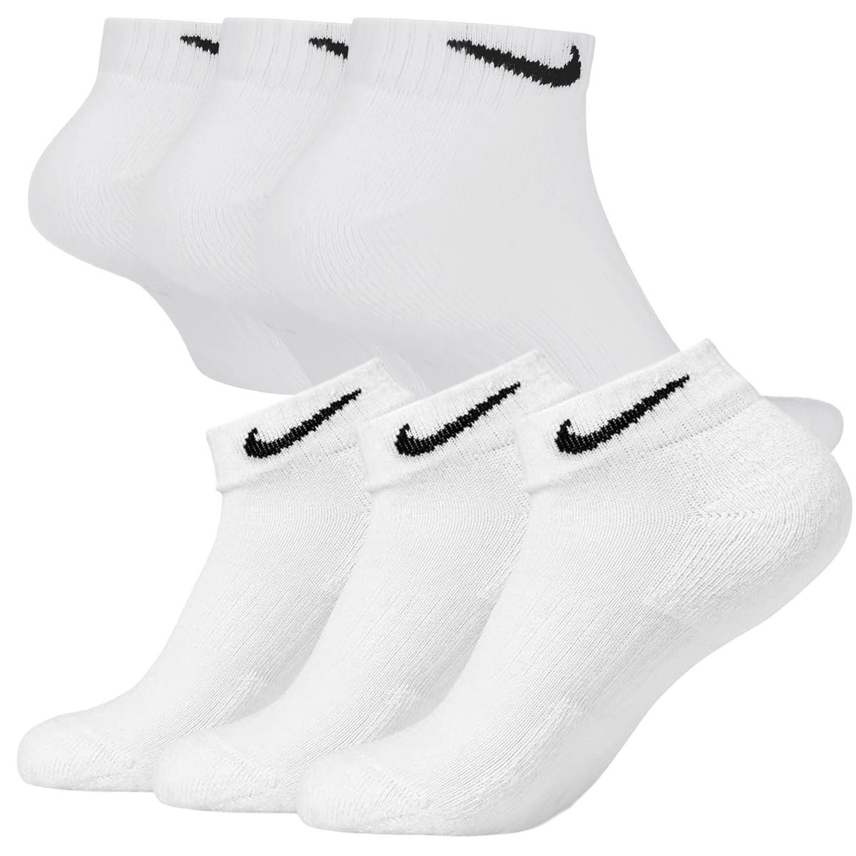Nike skarpety skarpetki do kostki Dri-Fit biały zestaw 3 pary SX7670-100 42-46