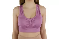 Biustonosze - GymHero Miami Cute Bra BASIC-MAUVE, damski biustonosz fioletowy - miniaturka - grafika 1