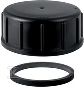Łączniki, trójniki, kształtki - Zaślepka PEHD 90 z uszczelką, kolor czarny (kanalizacja HDPE) - miniaturka - grafika 1