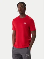 Koszulki męskie - EA7 Emporio Armani T-Shirt 8NPT25 PJVPZ U5072 Czerwony Regular Fit - miniaturka - grafika 1
