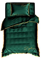 Pościel - Pościel Z Haftem 140X200 Soft Zielona 2603 - miniaturka - grafika 1