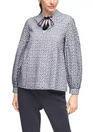 Bluzki damskie - s.Oliver Damska bluzka tunika z haftowanym dziurkami, Faded Blue Embroidery, 46 PL - miniaturka - grafika 1