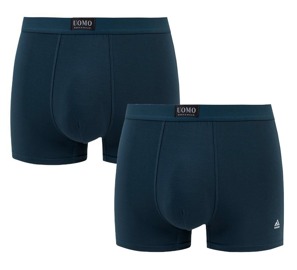 2x MĘSKIE BAWEŁNIANE BOKSERKI MAJTKI MODAL DWUPAK ZESTAW ROZMIAR L