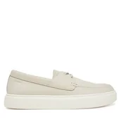 Mokasyny męskie - Mokasyny Calvin Klein Hybrid Lace Up Boat Lth HM0HM01812 Écru - miniaturka - grafika 1