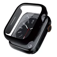 Akcesoria do smartwatchy - Etui CRONG Hybrid Watch Case do Apple Watch 4/5/6/SE (44 mm) Czarny - miniaturka - grafika 1