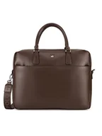 Torby na laptopy - Beverly Hills Polo Club Torba na laptopa BHPC-L-016-07 Brązowy - miniaturka - grafika 1