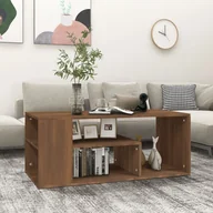 Ławy i stoliki kawowe - Lumarko Stolik kawowy, brązowy dąb, 100x50x40 cm - miniaturka - grafika 1