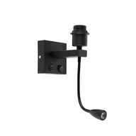 Lampy ścienne - QAZQA Nowoczesny kinkiet z elastycznym ramieniem czarny - Brescia Combi - miniaturka - grafika 1