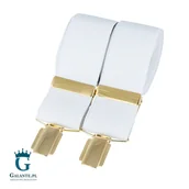 Dodatki do ubrań - Szelki do spodni Białe BR-010 - miniaturka - grafika 1