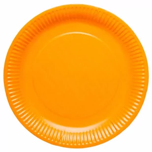 Pomarańczowe jednokolorowe - Talerze 23cm 8 sztuk - Dekoracje i nakrycia stołu na imprezę - miniaturka - grafika 1
