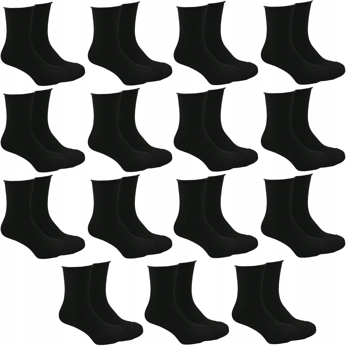 Skarpety BAMBUS bezuciskowe 15 par czarne 40-43 przewiewne antybakteryjne