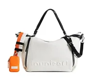 Torebki damskie - Desigual Damskie bolce z logo Libia Hand Bag, rozmiar uniwersalny, biały - biały - jeden rozmiar - miniaturka - grafika 1