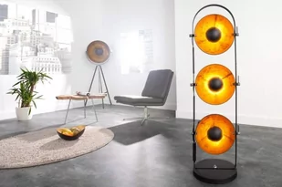 Invicta Interior Lampa podłogowa Atelier 3 czerń/złoto 22968 - Lampy stojące - miniaturka - grafika 1