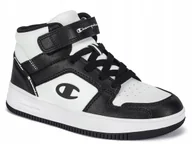 Buty dla dziewczynek - Buty Dziecięce Champion Mid S32412-Ww019 Sportowe Wysokie Biało Czarne 31,5 - miniaturka - grafika 1
