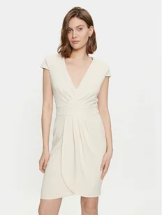 Rinascimento Sukienka koktajlowa CFC0117720003 Beżowy Regular Fit - Sukienki - miniaturka - grafika 1