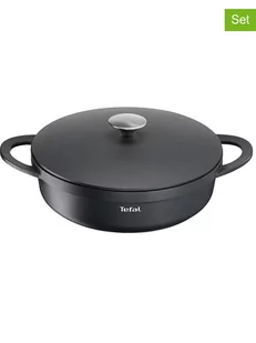 Tefal 2-częściowy zestaw w kolorze czarnym - Ø 28 cm - Zestawy garnków i patelni - miniaturka - grafika 1