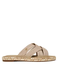 Tommy Hilfiger Espadryle Chambray Espadrille Mule FW0FW08501 Beżowy - Espadryle damskie - miniaturka - grafika 1