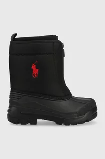 Buty dla dziewczynek - Polo Ralph Lauren śniegowce dziecięce kolor czarny - grafika 1