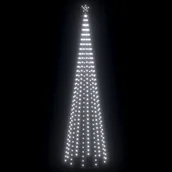 Oświetlenie świąteczne - vidaXL vidaXL Choinka stożkowa, 752 lampki LED, zimne białe, 160x500 cm - miniaturka - grafika 1