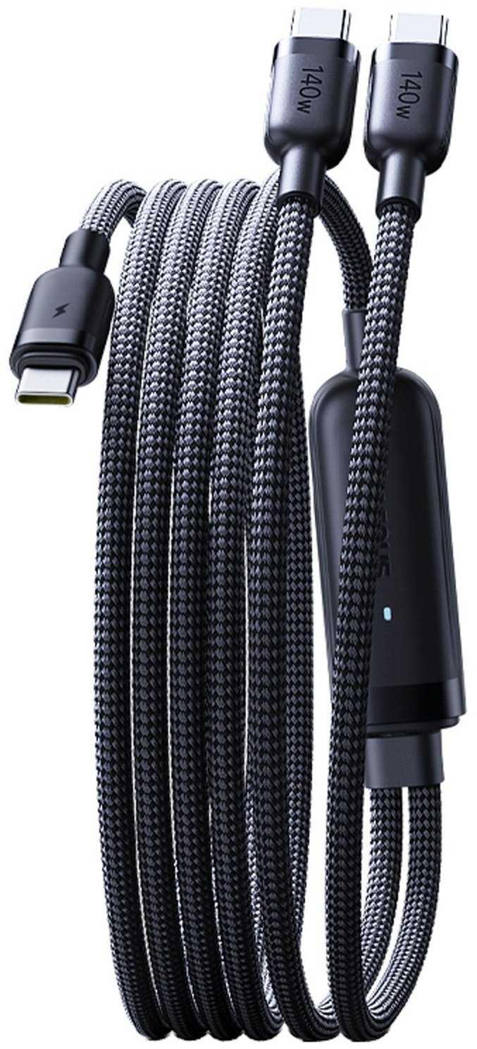 Baseus Kabel Baseus Flash 4 140W 2w1 USB-C do USB-C + USB-C 1.5 m - czarny