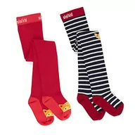 Rajstopy - Sigikid Strumpfhosen zestaw 2 rajstopy dla dziewczynek i dziewcząt, czerwony/niebieski, 62-68 - miniaturka - grafika 1