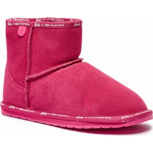 EMU Australia Skórzane śniegowce Barbie Wallaby Mini - Buty dla dziewczynek - miniaturka - grafika 1