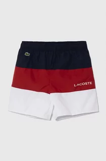 Spodnie i spodenki dla chłopców - Lacoste szorty kąpielowe dziecięce kolor bordowy - grafika 1