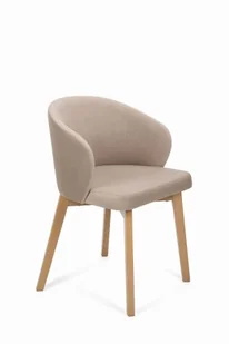 Flavio 5 krzesło tapicerowane beżowe nogi dąb sonoma - Krzesła - miniaturka - grafika 1
