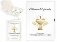 Pamiątka Pierwszej Komunii Świętej - Murrano Biblia Dla Dzieci Z Twoim Nadrukiem I Drewnianym Etui Kielich KZ-BIB-M_DRO-UV-006 - miniaturka - grafika 1
