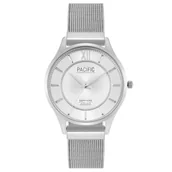 Zegarki damskie - Srebrny damski zegarek z bransoleta mesh PACIFIC S6027-05 - miniaturka - grafika 1
