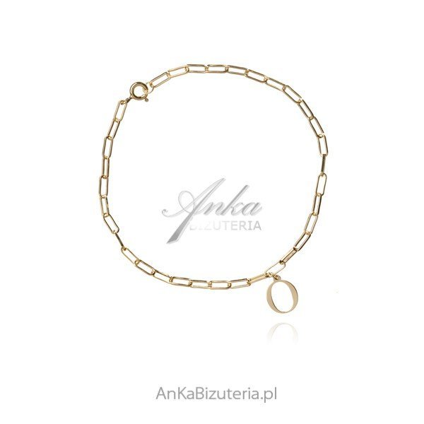 ankabizuteria.pl Bransoletka srebrna pozłacana na łańcuszku UNIONS -