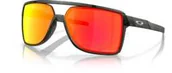 Okulary przeciwsłoneczne - Oakley Okulary przeciwsłoneczne Castel Matte Grey Smoke, Prizm Ruby OO9147-05 - miniaturka - grafika 1