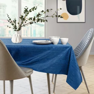 Obrus Vesta Indygo Tłoczony Nowoczesny 40x120 AmeliaHome - TCLOTH/AH/VESTA/HMD/INDIGO/40X120 - Obrusy i serwetki - miniaturka - grafika 3