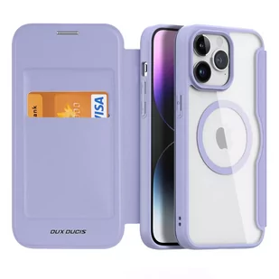 Etui Dux Ducis Skin X Pro do Apple iPhone 15 Pro Max magnetyczny pokrowiec MagSafe z klapką  - fioletowe - Etui i futerały do telefonów - miniaturka - grafika 2