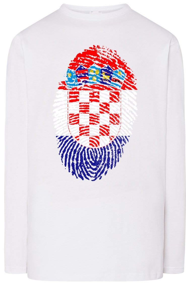 Chorwacja Flaga Odcisk Bluza Longsleeve Rozm.XS