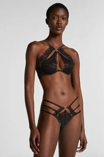 Hunkemöller Brazyliany Nienke z wysokim wycięciem Czarny - Majtki damskie - miniaturka - grafika 1