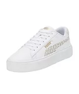 Sneakersy damskie - PUMA Damskie sneakersy Smash Platform V3 Laser Cut, Puma White Pristine Puma Gold, 37.5 EU - miniaturka - grafika 1