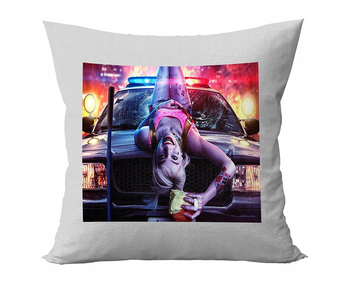 PODUSZKA PERSONALIZOWANA HARLEY QUINN FILMY POMYSŁ NA PREZENT SUPER GRAFIKI