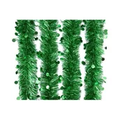 Ozdoby bożonarodzeniowe - Girlanda z aplikacjami zielona Ø11 cm, 2 m gruba - miniaturka - grafika 1