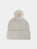 Czapki damskie - Czapka zimowa damska 4F - beżowa - miniaturka - grafika 1