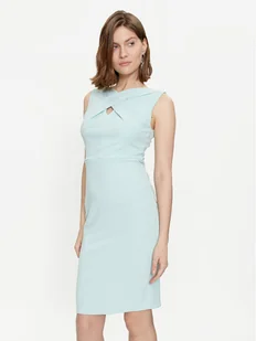Rinascimento Sukienka koktajlowa CFC0118081003 Turkusowy Regular Fit - Sukienki - miniaturka - grafika 1