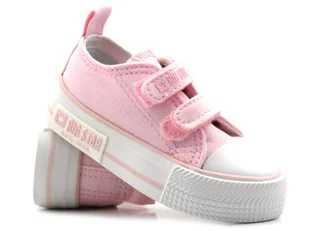 Trampki, tenisówki dziecięce na rzepy - BIG STAR KK374083, różowe - Big Star - Buty dla dziewczynek - miniaturka - grafika 1