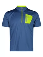 Koszulki sportowe męskie - CMP Koszulka kolarska w kolorze niebieskim - miniaturka - grafika 1