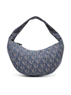 Calvin Klein Torebka Ckj Monogram Pinched Medium Shou LV04F3206G Niebieski - Torebki damskie - miniaturka - grafika 1