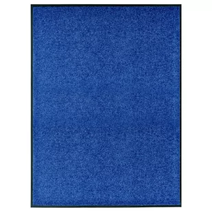 vidaXL Wycieraczka z możliwością prania, niebieska, 90 x 120 cm - Wycieraczki - miniaturka - grafika 1